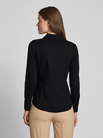 MORE & MORE Hemdbluse mit Label-Stitching Black 5