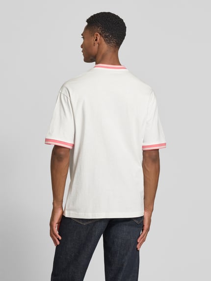 BOSS Orange Regular Fit T-Shirt aus reiner Baumwolle Modell 'TE_BLOCKS' Offwhite 5
