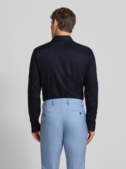 BOSS Slim Fit Businesshemd mit extra langem Arm Modell 'HANK' Marine 5
