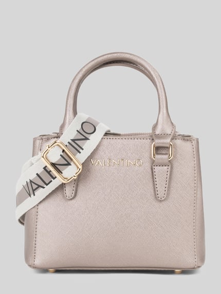 Valentino Bags Umhängetasche mit Logo-Detail Modell 'ZERO' Metallic Rosa 1