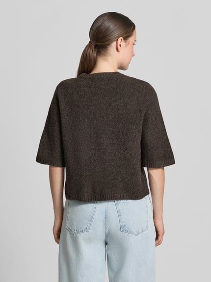 VERO MODA oversized pullover met wol model 'BOOM' Chocoladebruin - 5