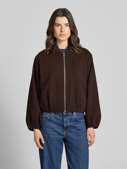 someday. Blouson met opstaande kraag model 'Necily' Chocoladebruin - 4