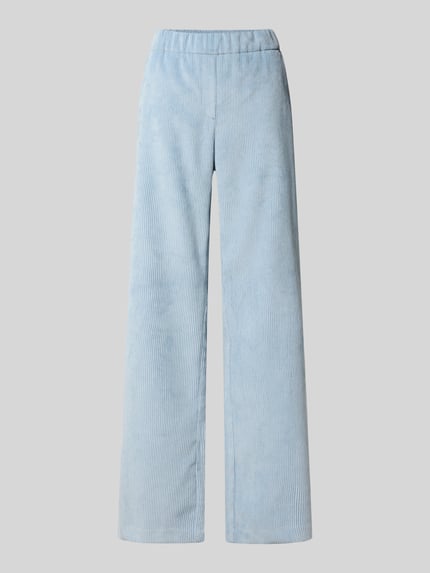 MAC Flared corduroy broek met paspelzakken aan de achterkant, model 'CHIARA' Lichtblauw - 2