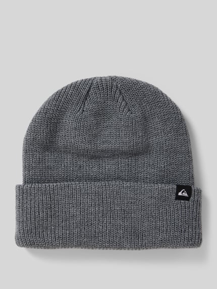 Quiksilver Beanie mit Label-Detail Mittelgrau Melange 1