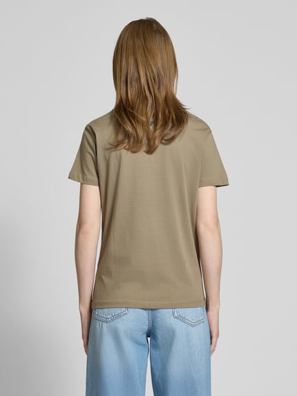 Jake*s Casual T-Shirt mit Motiv-Stitching Lind 5