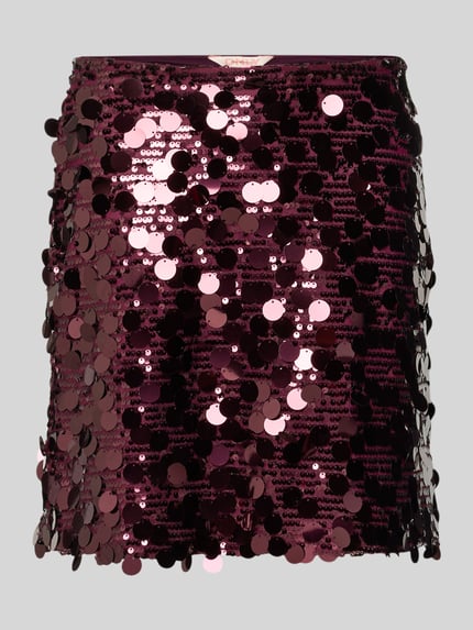 ONLY Mini-Rock mit Pailletten-Besatz Modell 'JADEL' Bordeaux 2
