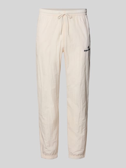 Straight Fit Stoffhose mit Logo-Stitching Modell 'Nayla' Shop The Look MANNEQUINE