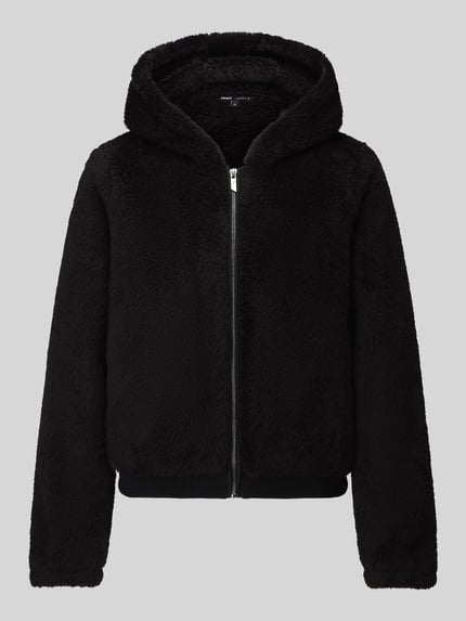 ONLY Regular fit teddyjack met capuchon model 'NEWANNA' Zwart - 2
