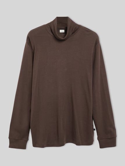 s.Oliver RED LABEL Langarmshirt mit Rollkragen Jersey Schoko 2