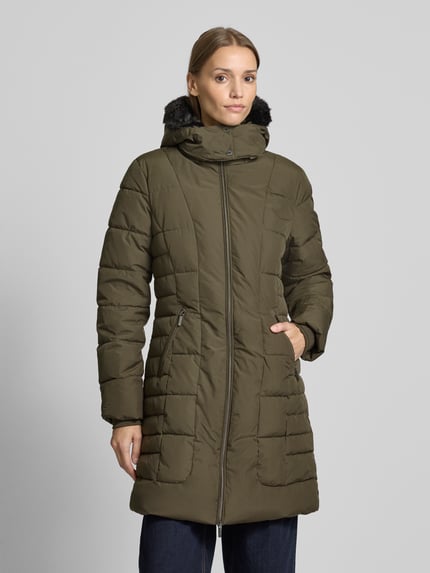 Jake*s Collection Steppjacke mit Zweiwege-Reißverschluss Dunkelgruen 4