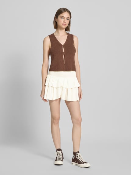 ONLY Minirok met gesmokte band, model 'NADJA' Offwhite - 1