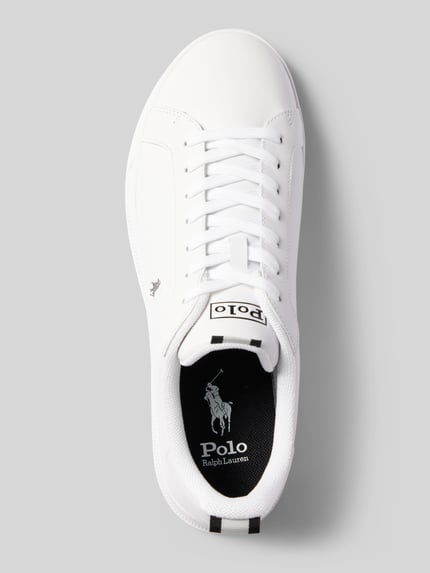 Polo Ralph Lauren Sneakers van leer met labelprint Wit - 3