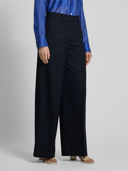 Marc O'Polo Relaxed fit pantalon met scheerwol Marineblauw - 4