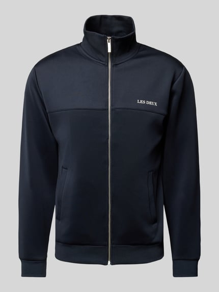 Les Deux Sweatjacke mit Label-Print Modell 'Ballier' Marine 2