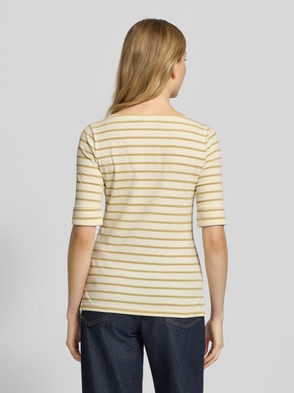 Lauren Ralph Lauren T-Shirt mit U-Boot-Ausschnitt Modell 'JUDY' Offwhite 5