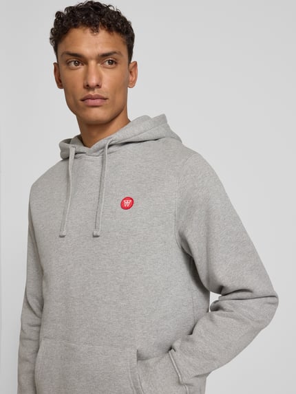 Wood Wood Hoodie mit Känguru-Tasche Modell 'Ash' Mittelgrau 3