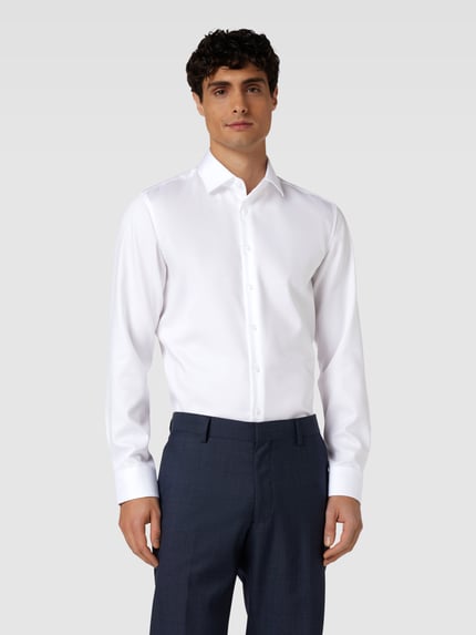 Seidensticker Slim Fit Businesshemd aus reiner Baumwolle Modell 'New Kent' Weiss 4