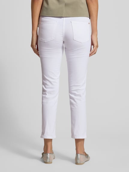 CAMBIO Slim fit jeans van katoenmix model 'PIPER' Wit - 5