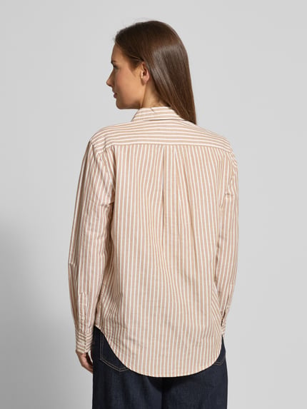 Polo Ralph Lauren Regular fit overhemdblouse van mix van katoen en linnen Beige - 5