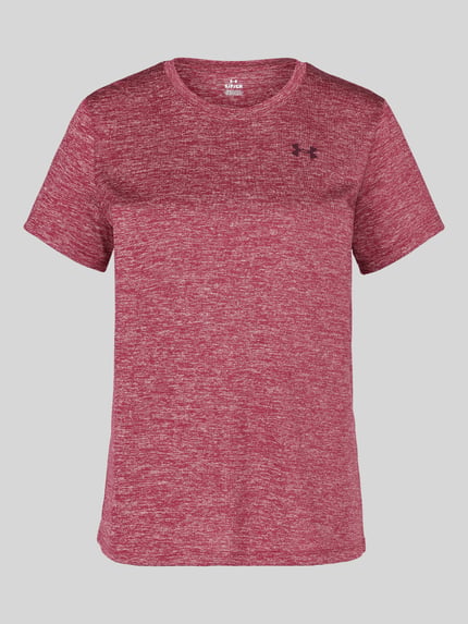 Produktfoto, rot meliertes Loose Fit Sport-T-Shirt mit Logo-Print von Under Armour, Damen Sport-T-Shirt von Under Armour