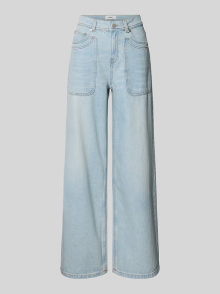 Wide leg jeans met opgestikte steekzakken model 'ZOEL' Shop The Look MANNEQUINE