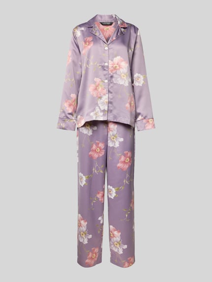 Lauren Ralph Lauren Pyjama mit Reverskragen Flieder 1