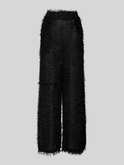 mbyM Straight leg broek in semi-transparant design, model 'Emmetta' Zwart - 2