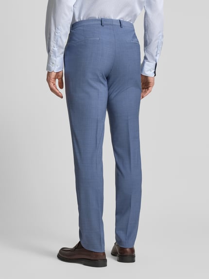 HUGO Spodnie do garnituru o kroju slim fit z mieszanki wełny model ‘HESTEN’ Jasnoniebieski 5