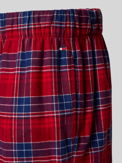 Tommy Hilfiger Relaxed Fit Pyjama-Hose aus reiner Baumwolle Rot 2