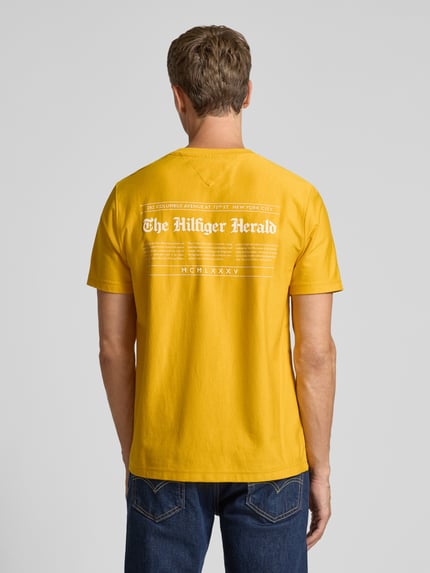 Tommy Hilfiger Regular Fit T-Shirt aus reiner Baumwolle GELB 5