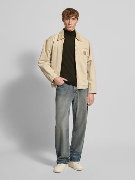 Blend Rollkragenpullover mit Label-Detail Oliv Melange 1