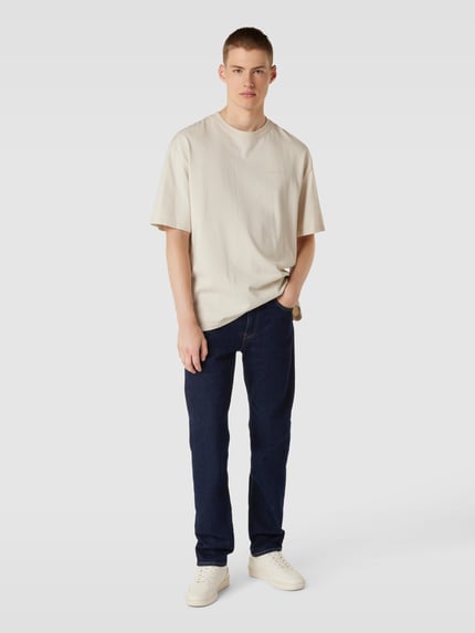 Levi's® Tapered fit jeans met stretch Model '502™' Donkerblauw - 1