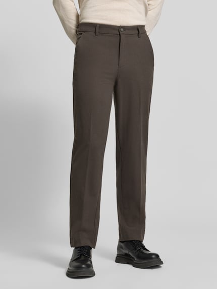 Lindbergh Straight Fit Stoffhose mit Viskose-Anteil Schoko 4