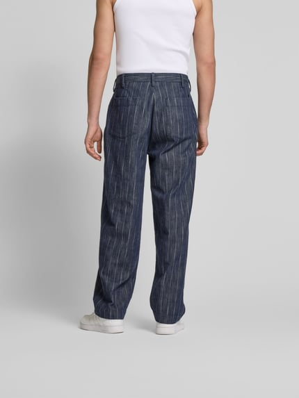 Closed Relaxed fit stoffen broek met labeldetail Donkerblauw - 5
