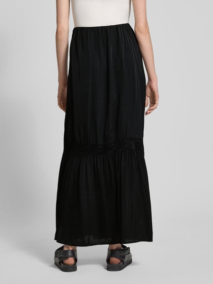 Gina Tricot Maxirock mit Spitzenbesatz Black 5