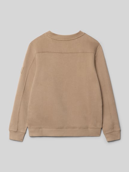 JACK & JONES Sweatshirt mit Logo-Print Modell 'POINT' Taupe 3