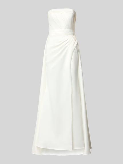 LUXUAR FASHION Abendkleid im Off-Shoulder-Look mit Gehschlitz Offwhite 2