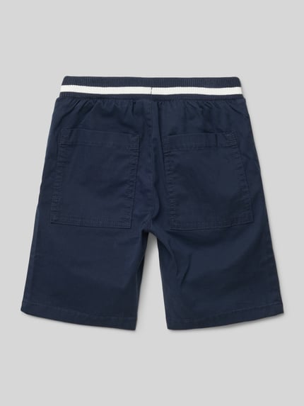 s.Oliver RED LABEL Bermudy o kroju regular fit z mieszanki bawełny model ‘PELLE’ Granatowy 3
