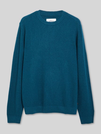 s.Oliver RED LABEL Regular Fit Pullover aus reiner Baumwolle Bleu 2