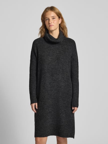 ONLY Strickkleid mit Woll-Anteil Modell 'JANA' Anthrazit Melange 4