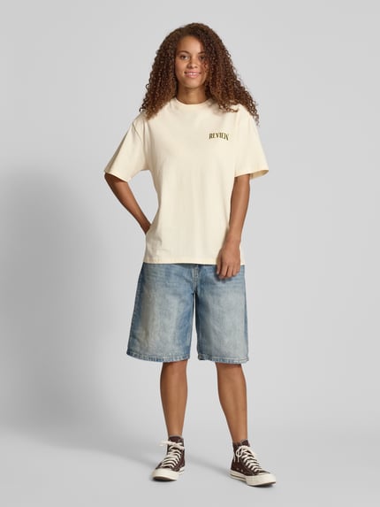REVIEW Oversized T-Shirt mit Backprint Offwhite 1