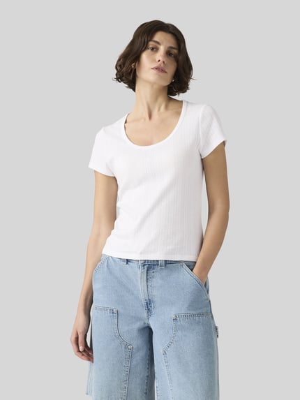 Levi's® Regular Fit T-Shirt aus reiner Baumwolle Weiss 4