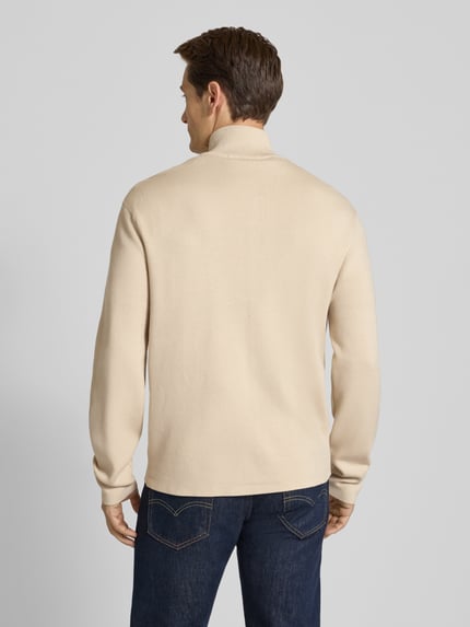 Selected Relaxed fit gebreid jack van viscosemix, model 'TELLER' Offwhite - 5