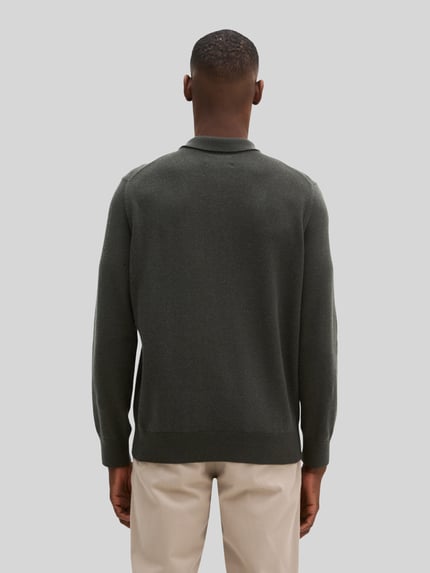 Marc O'Polo Regular Fit Pullover aus Baumwoll-Schurwoll-Mix  Dunkelbraun 5