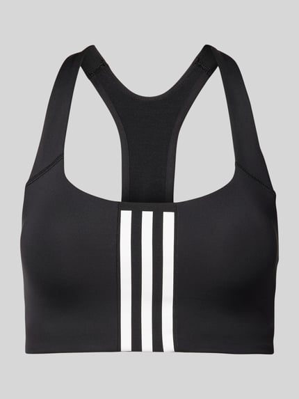 adidas Sportswear Sport-BH mit labeltypischen Streifen Black 1