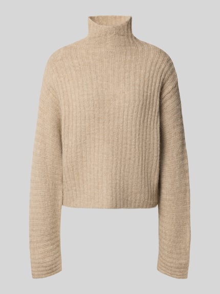 Gina Tricot Pullover mit ausgestelltem Ärmel Taupe 1