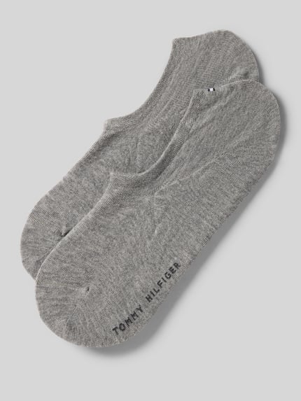 Produktfoto, Sneakersocken mit Label-Detail im 2er-Pack von Tommy Hilfiger aus Baumwoll-Elasthan-Mix im unifarbenen Design mit Rippenbündchen.