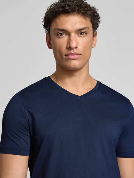 Christian Berg Men T-Shirt mit V-Ausschnitt Dunkelblau 3