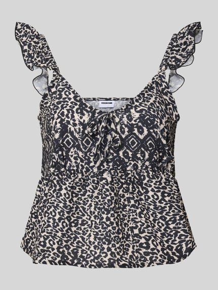 NOISY MAY® Blusenshirt mit Square-Neck-Ausschnitt Modell 'AIDA' Black 2