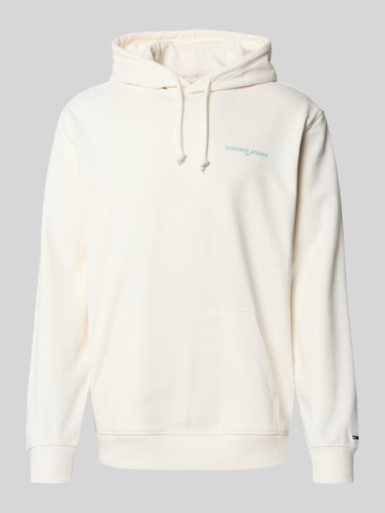 Tommy Jeans Relaxed Fit Hoodie aus reiner Baumwolle Offwhite 2